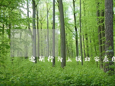 逾期行为上报公安系统 逾期行为上报公安系统