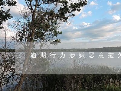 逾期行为涉嫌恶意拖欠 逾期行为涉嫌恶意拖欠
