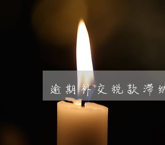 逾期补交税款滞纳金 逾期补交税款滞纳金