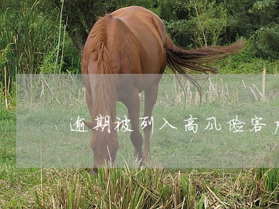 逾期被列入高风险客户会怎么样 逾期被列入高风险客户会怎么样