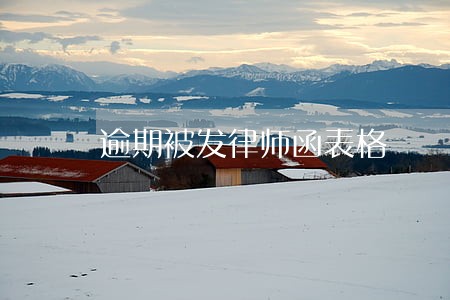 逾期被发律师函表格 逾期被发律师函表格