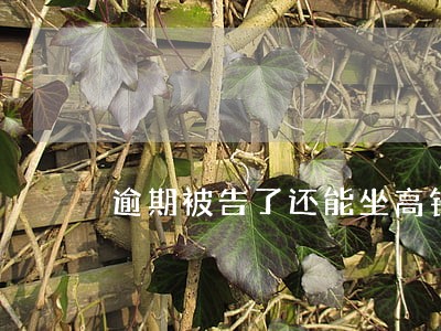 逾期被告了还能坐高铁吗