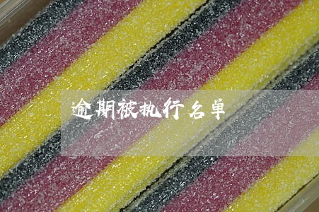 逾期被执行名单 逾期被执行名单