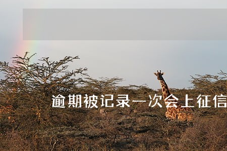 逾期被记录一次会上征信吗 逾期被记录一次会上征信吗