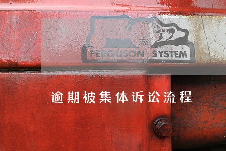 逾期被集体诉讼流程 逾期被集体诉讼流程