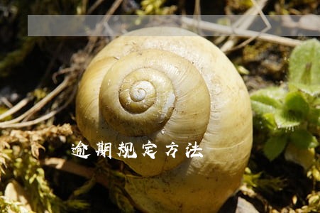 逾期规定方法 逾期规定方法
