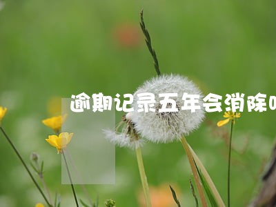 逾期记录五年会消除吗