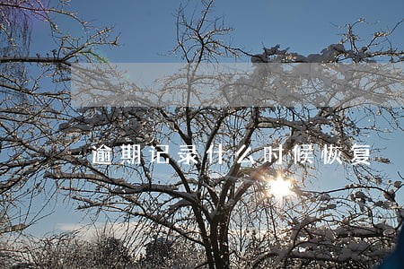 逾期记录什么时候恢复