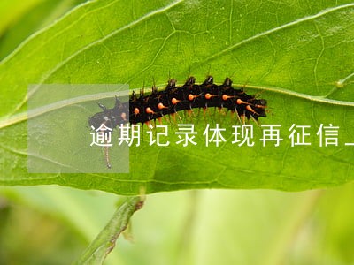逾期记录体现再征信上怎么处理 逾期记录体现再征信上怎么处理
