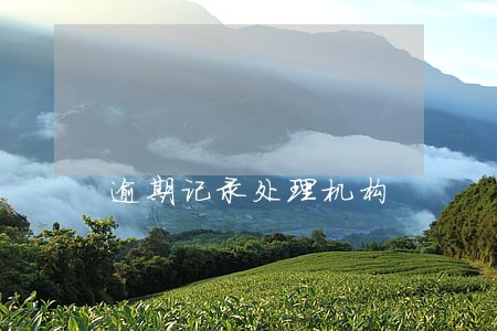逾期记录处理机构 逾期记录处理机构