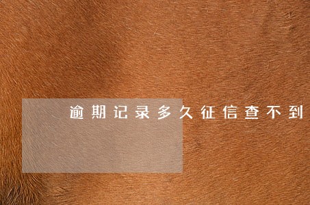 逾期记录多久征信查不到 逾期记录多久征信查不到