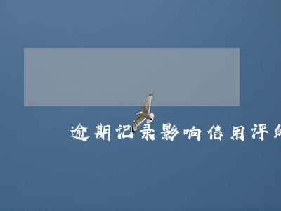 逾期记录影响信用评级 逾期记录影响信用评级
