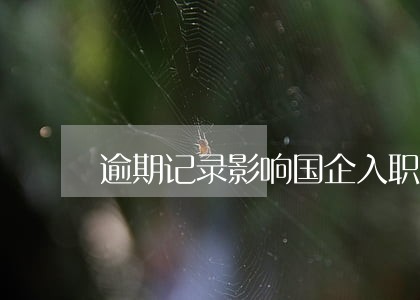 逾期记录影响国企入职