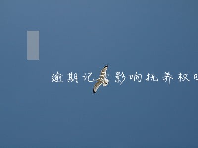 逾期记录影响抚养权吗 逾期记录影响抚养权吗