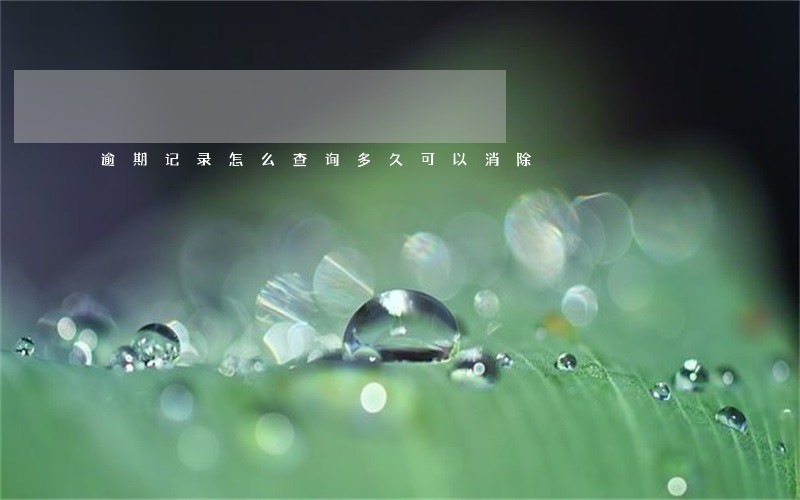 逾期记录怎么查询多久可以消除 逾期记录怎么查询多久可以消除