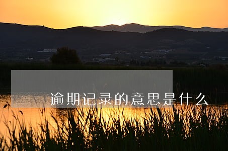 逾期记录的意思是什么 逾期记录的意思是什么
