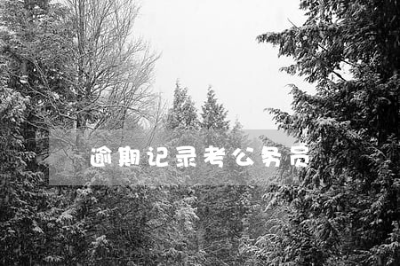 逾期记录考公务员 逾期记录考公务员