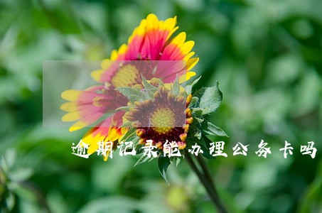 逾期记录能办理公务卡吗 逾期记录能办理公务卡吗