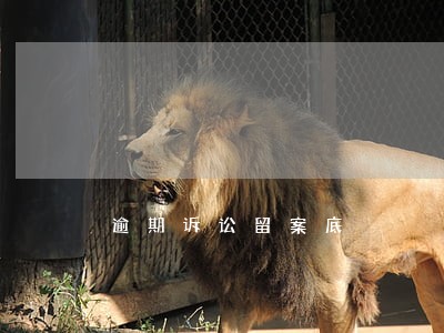 逾期诉讼留案底 逾期诉讼留案底