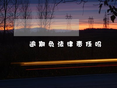 逾期负法律责任吗 逾期负法律责任吗