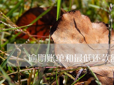 逾期账单和最低还款额 逾期账单和最低还款额