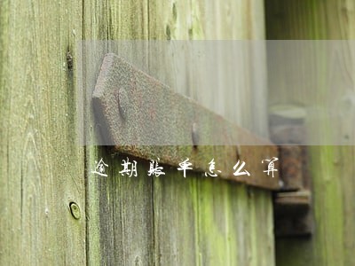 逾期账单怎么算