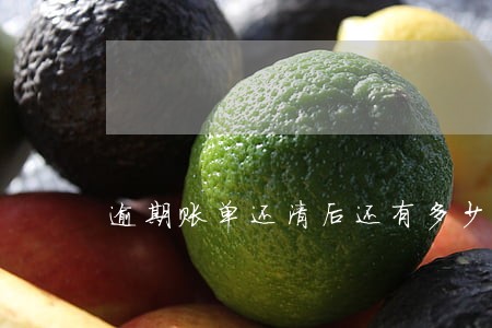 逾期账单还清后还有多少还款 逾期账单还清后还有多少还款