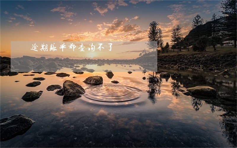 逾期账单都查询不了 逾期账单都查询不了