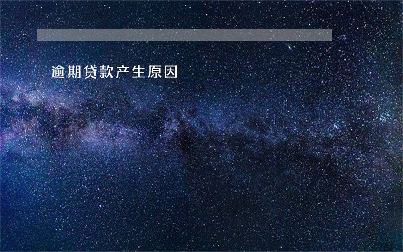 逾期贷款产生原因 逾期贷款产生原因