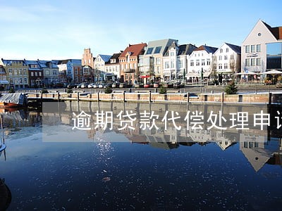 逾期贷款代偿处理申请表 逾期贷款代偿处理申请表