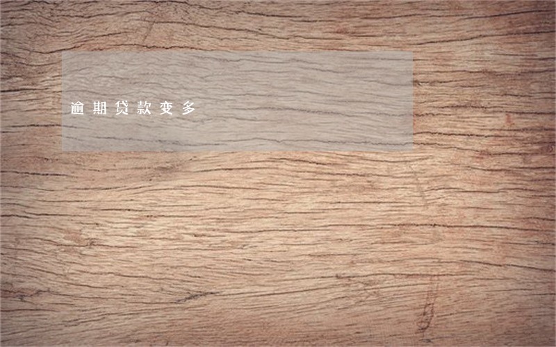 逾期贷款变多 逾期贷款变多