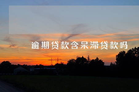 逾期贷款含呆滞贷款吗 逾期贷款含呆滞贷款吗