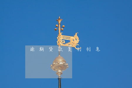 逾期贷款复利利息 逾期贷款复利利息