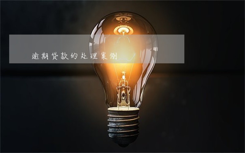 逾期贷款的处理案例 逾期贷款的处理案例