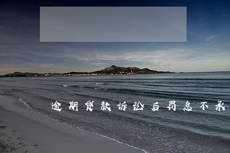 逾期贷款诉讼后罚息不承担 逾期贷款诉讼后罚息不承担