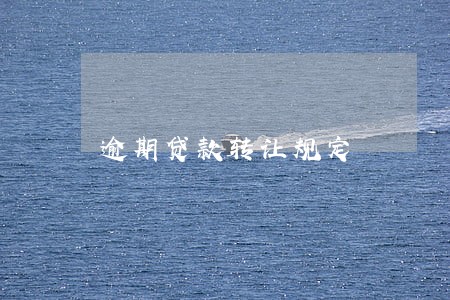逾期贷款转让规定 逾期贷款转让规定
