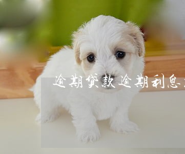 逾期贷款逾期利息加罚息 逾期贷款逾期利息加罚息