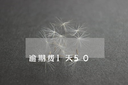 逾期费1天50 逾期费1天50