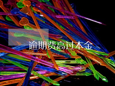 逾期费高过本金 逾期费高过本金