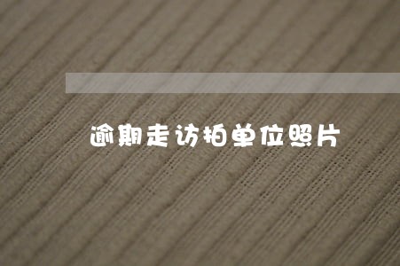 逾期走访拍单位照片