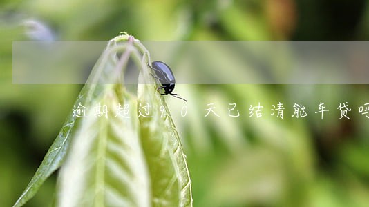 逾期超过90天已结清能车贷吗 逾期超过90天已结清能车贷吗