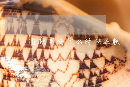 逾期车贷什么时候还款 逾期车贷什么时候还款