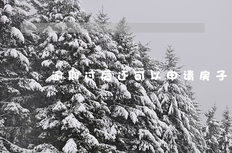 逾期过后还可以申请房子 逾期过后还可以申请房子