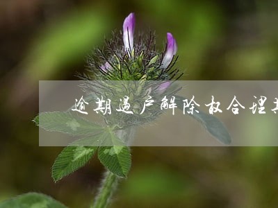 逾期过户解除权合理期限 逾期过户解除权合理期限