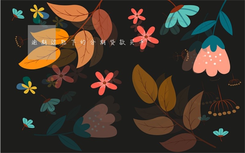 逾期过能下的分期贷款买车 逾期过能下的分期贷款买车