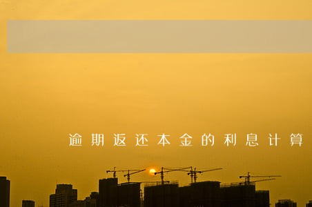 逾期返还本金的利息计算 逾期返还本金的利息计算