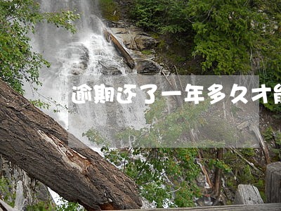 逾期还了一年多久才能恢复 逾期还了一年多久才能恢复