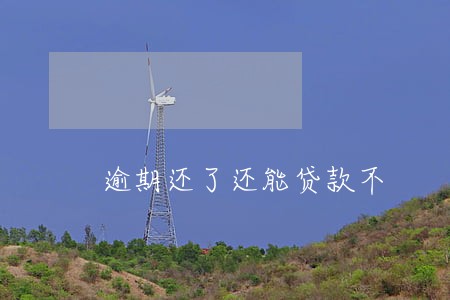 逾期还了还能贷款不 逾期还了还能贷款不