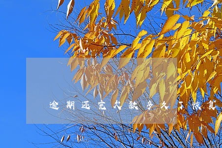 逾期还完欠款多久了恢复征信 逾期还完欠款多久了恢复征信