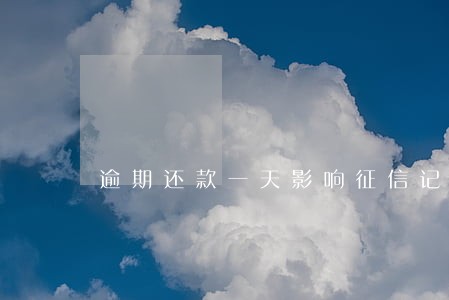 逾期还款一天影响征信记录 逾期还款一天影响征信记录